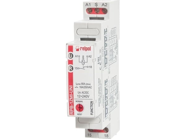 Relpol Bistabiili rele 80A (20 ms) 1Z 16A muistilla RPB-1ZMI-UNI 864393 864393