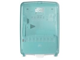 Dispenser Tork® Washstation W6, 651420, vandtæt, til håndklæderulle, hvid/turkis