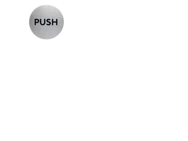 Durable PICTO "PUSH", 6,5 cm, Sølv