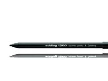 edding 1300 - Fibertuppenn - svart - vannbasert blekk - 3 mm