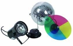 Eurolite Mirror ball set 20cm with pinspot, Flerfarget, 30 W, 230 V, 50 Hz, 1 kg, 160 x 150 x 170 mm