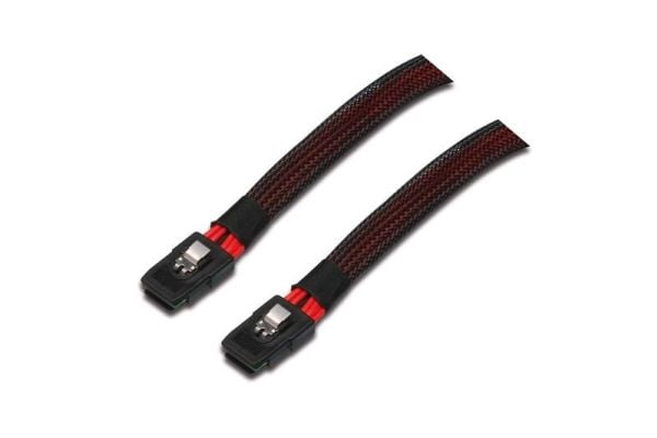 Digitus DK-127008, mini SAS 36-pin, mini SAS 36-pin, Musta, Punainen