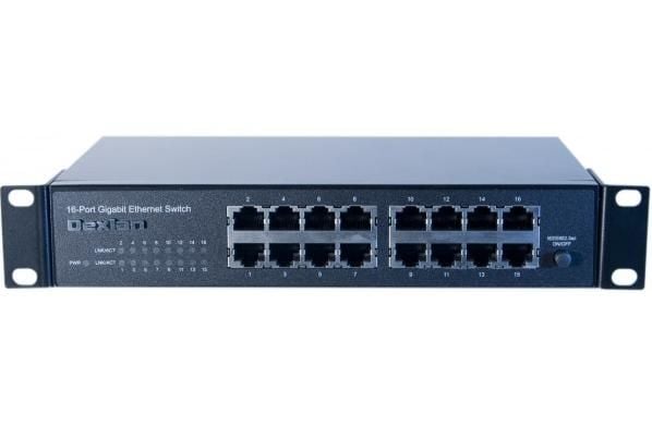 Dexlan 891016, Uhåndtert, L2, Gigabit Ethernet (10/100/1000), Rack-montering, 1U