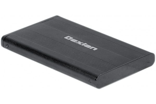 Dexlan 738308, HDD/SSD-kabinett, 2.5", SATA, 5 Gbit/s, USB-tilkobling, Svart