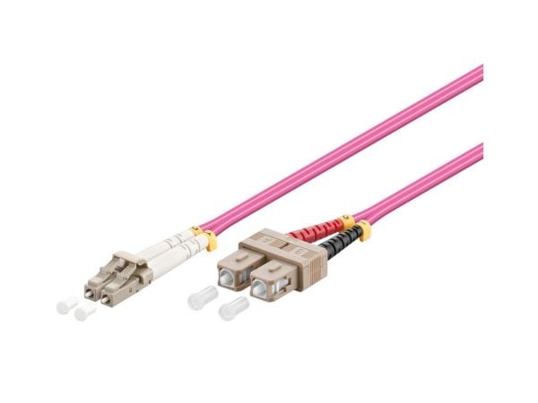Alcasa LW-830LS4 fiberoptisk kabel 30 m LC SC OM4 lilla (LW-830LS4)