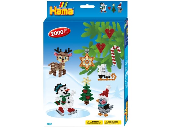 Hama påstrykningsperler midi "Christmas", gavepakke Diameter på påstrykningsperler midi: 5,0 mm - 1 stk (00003437)