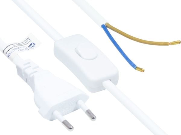 Alcasa P0386-W015, 1,5 m, Virtapistoke tyyppi C, H03VVH2-F, 250 V, 2.5 A