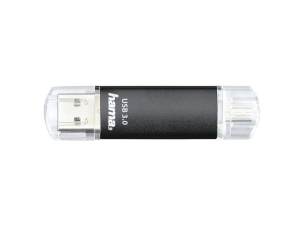 Hama Laeta Twin, 32 GB, USB Typ-A / Micro-USB, 3.2 Gen 1 (3.1 Gen 1), 40 MB/s, Hætte, Sort