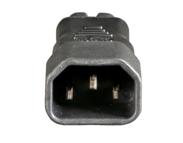 EFB-Elektronik GmbH Verkkosovitin IEC C14 - IEC C7, IEC-pistoke - Euro 8 -pistorasia, Verkkosovitin 250 V/2,5 A max.<br />Materiaali PVC, musta<br ...