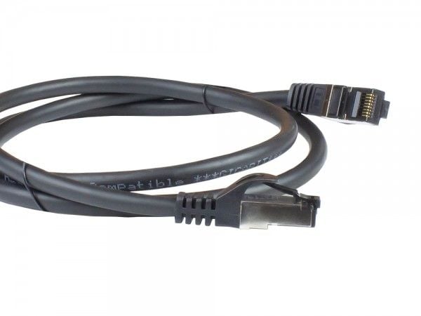 Alcasa 8060-HP010S, 1 m, Cat6a, S/FTP (S-STP), RJ-45, RJ-45, Sort