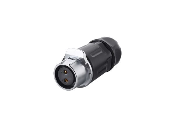 Alcasa IC01-20P202, S1 - Power (2-pin), Sort, Rett, Metall, Plast, Gull, Kobberlegering