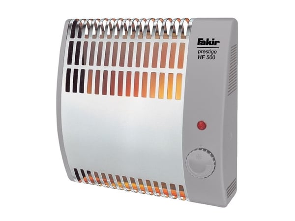 Fakir Prestige HF 500 - Värmare - väggmonterad - 500 W - grå/stål
