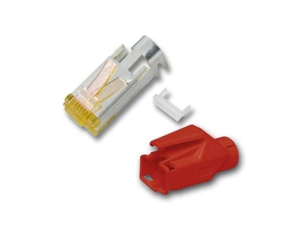 EFB Elektronik H7642.6-100, RJ-45, Punainen, Uros, Suora, Cat6a, 100 kpl