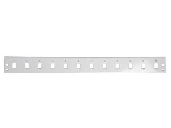EFB Elektronik VSB-FP-12SC-S, Frontplatta, Stativmontering, 1U, Fiber, Grå, Metall
