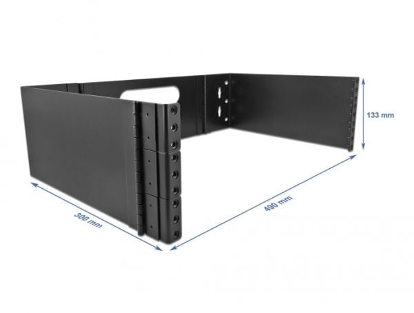 Delock - Rack - veggmonterbar - svart - 3U - 19"