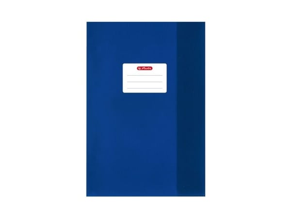 herlitz notebookbeskyttere DIN A5, preget (raffia), PP, mørkeblå med pålimt etikett - 25 stk (5205042)