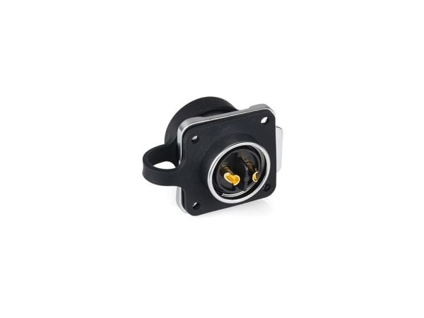 Alcasa IC01-20P203, S1 - Power (2-pin), Rett, Metall, Plast, Gull, Kobberlegering, IP65, IP67