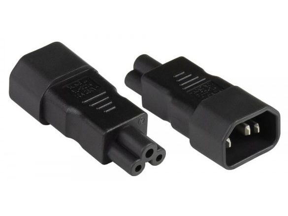 Alcasa PA-1405S, C14, C5, 250 V, 2,5 A, musta, uros-/naarasliitin