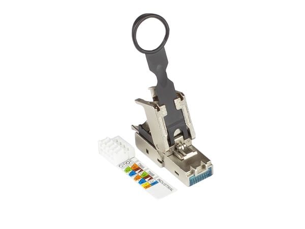 Alcasa GC N0148, RJ45, Hankjønn, Bronse, Zink, Cat6a, 22/1, Gull
