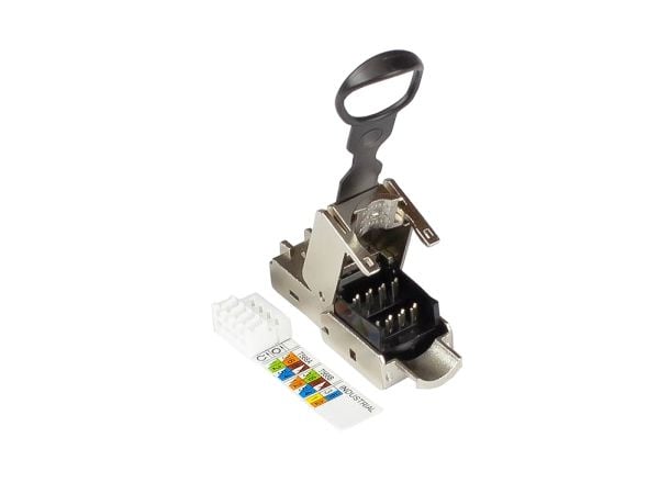 Alcasa GC N0148, RJ45, Hankjønn, Bronse, Zink, Cat6a, 22/1, Gull