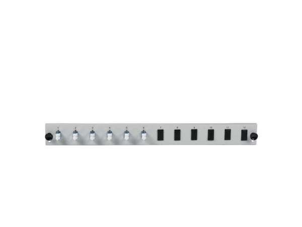 EFB Elektronik SB-FP-6SC-S-OS2, Rackmontering, 1U, Grå, Metall, 432 mm, 13 mm
