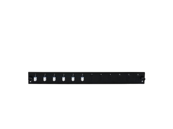 EFB Elektronik SB-FP-S-6SC-S-OS2, Rackmontering, 1U, Sort, Metall, 432 mm, 13 mm