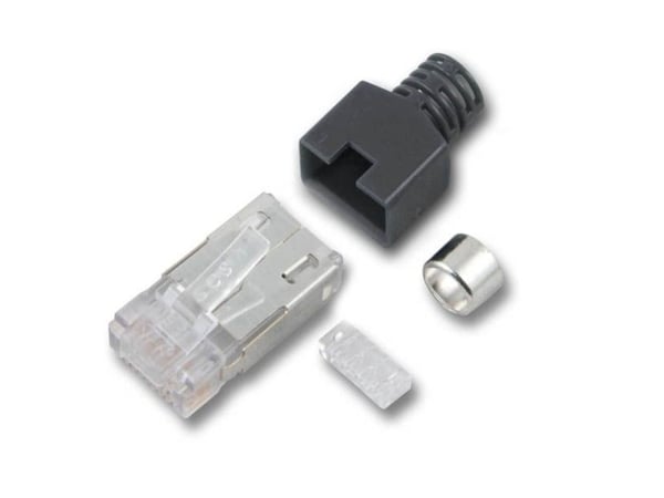 EFB Elektronik H7515.12-50, RJ45, Sort, Hvit, Hankjønn, Rett, 26/28, 50 stykker