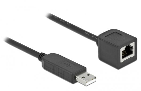 Delock - Seriell adapter - USB (hann) til RJ-45 (hunn) - 2 m - USB / USB 2.0 / EIA-232 - svart