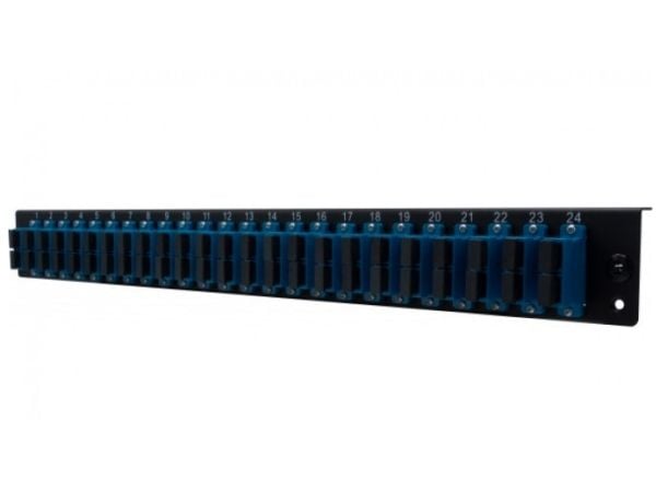 Dexlan 395429, Rackmontering, 1U, Fiber, SC UPC SM Duplex, Svart, Blå