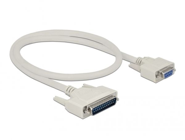 Delock - Seriell kabel - DB-25 (hann) til DB-9 (hunn) - 50 cm - tommelskruer - beige