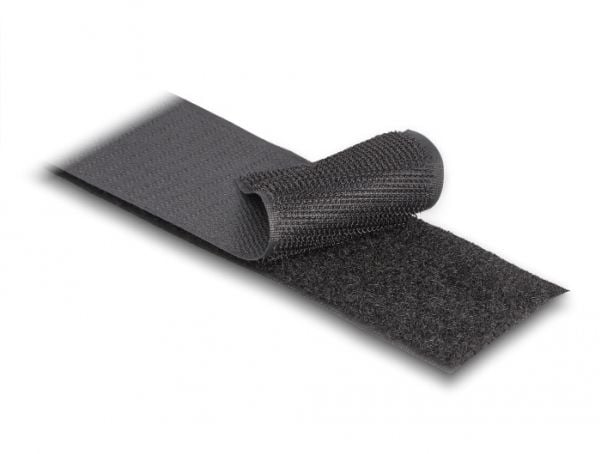 DeLOCK 20856, Nailon, Polyesteri, Musta, 50 mm, 25 m, Muovipussi