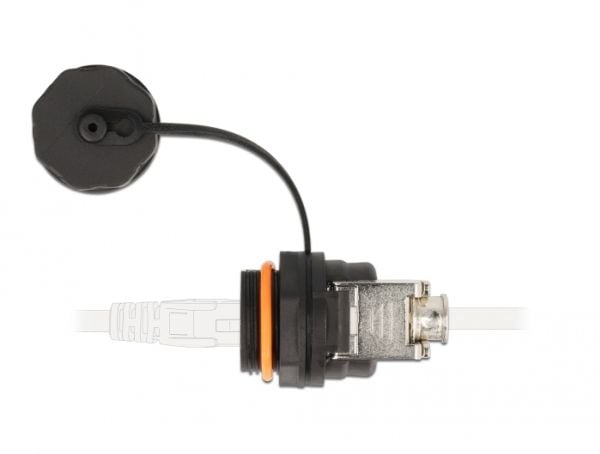 Delock - Nettverksadapter - RJ-45 (hunn) til LSA - STP - CAT 6a - svart, rød
