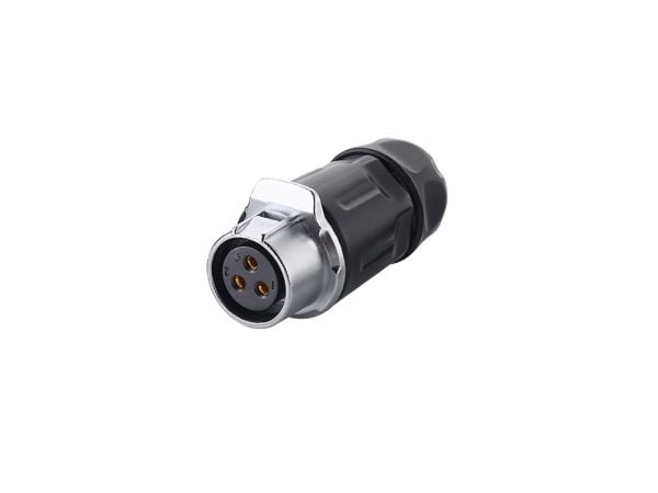 Alcasa IC01-20P302, S1 - Power (3-Pin), Sort, Rett, Metall, Plast, Gull, Kobberlegering