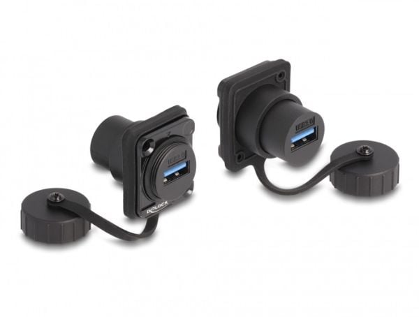 Delock - D-Type - USB-liitäntämekanismi - USB 3.2 Gen 1 pölysuojalla - USB - 1 USB-sokkelia - lajittelu