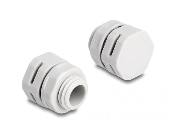 DeLOCK 60480, Harmaa, Polyamidi, 2 kpl, Suora, M12, IP67