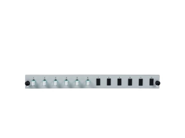 EFB Elektronik SB-FP-6SC-S-OM3, Telinekiinnitys, 1U, Harmaa, Metalli, 432 mm, 13 mm