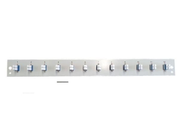 EFB Elektronik SB-FP-12SC-S-OM3, Rackmontering, 1U, Grå, Metall, 432 mm, 13 mm