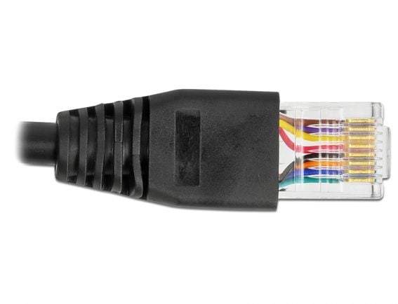 Delock - Seriell adapter - USB (hann) til RJ-45 (hann) - 25 cm - USB / USB 2.0 / EIA-232 - svart