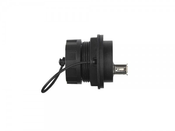 Alcasa IC04-U206, USB A, Sort, Hunkjønn, Rett, Polybutylentereftalat (PBT), Polyvinylklorid (PVC), IP65, IP67