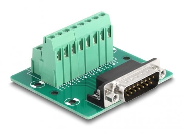 Delock - Seriell adapter - 15 pin D-Sub (DB-15) (hann) til 16-pinners terminalblokk