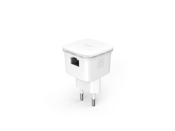 Hama N300, Gjentaker, 300 Mbit/s, Wi-Fi, Ethernet/bredbåndsforbindelse, Hvit