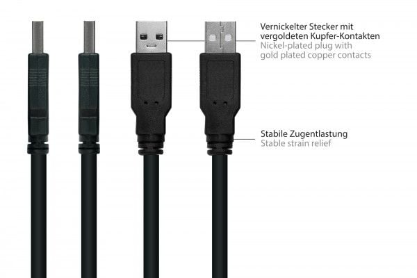 Alcasa UK20P-AEA-005S, 0,5 m, USB A, USB A, USB 2.0, 480 Mbit/s, Lajittelu