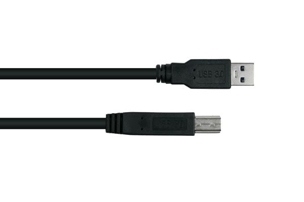 Alcasa UK30P-AB-050S, 5 m, USB A, USB B, USB 3.2 Gen 1 (3.1 Gen 1), 5 Gbit/sek., Sort