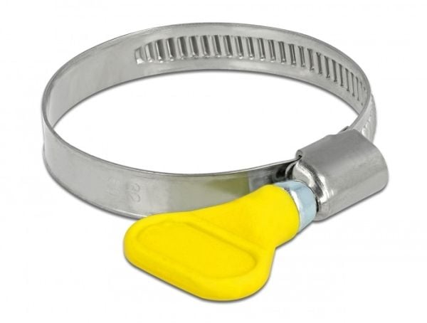 DeLOCK 19517, Butterfly clamp, Keltainen, Muovi, Ruostumaton teräs, Muovipussi, 3,2 cm, 5 cm