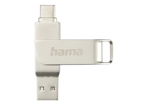 Hama C-Rotate Pro USB-minne 256 GB USB typ-A / USB typ-C 3.2 Gen 1 (3.1 Gen 1) Silver (00182492)