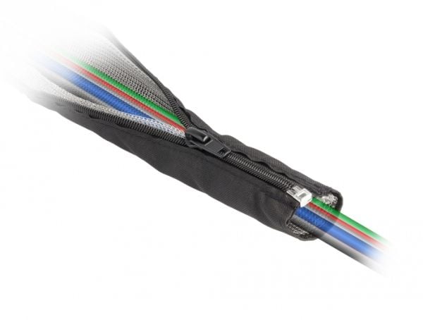 Delock - Kaapelinhallintaholkki - vetoketjulla - 1 m - musta