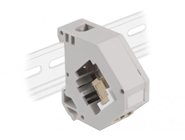 Delock - DIN-skinnemonteringsadapter for keystone-jakk - LC Duplex - beige
