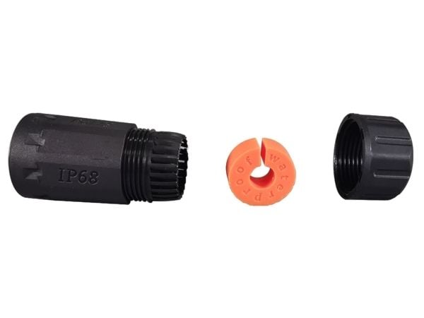 EFB Elektronik IP68DFKRJ456AWP, 2x RJ-45, Sort, Hankjønn/hankjønn, Rett, Cat6a, IP68