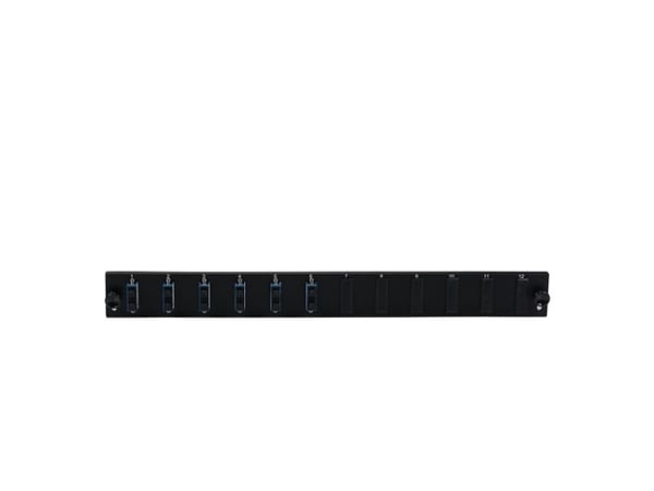 EFB Elektronik SB-FP-S-6SC-D-V-OS2, Rackmontering, 1U, Sort, Metall, 432 mm, 13 mm
