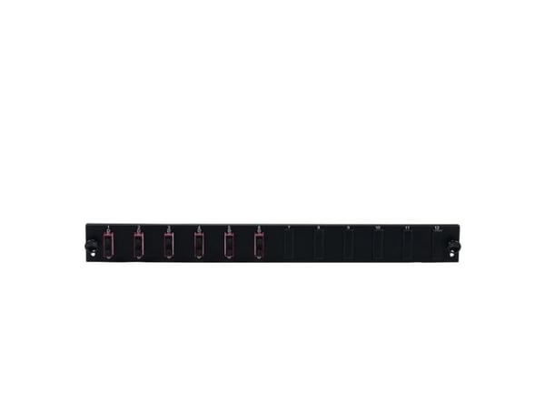 EFB Elektronik SB-FP-S-6SC-D-V-OS2, Rackmontering, 1U, Sort, Metall, 432 mm, 13 mm